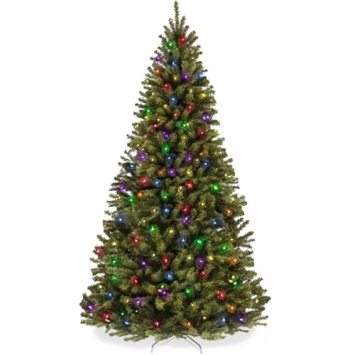 Pre-Lit Artificial Spruce Christmas Tree w/ Multicolored LED Lights - Lot 9079