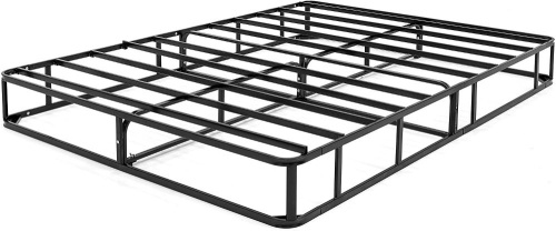 Black Metal Box Frame Mattress Foundation w/Cover - Lot 408
