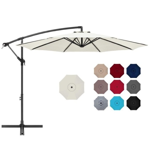 10ft Offset Hanging Patio Umbrella - Lot 1094
