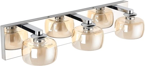 Pasoar 3-Light Chrome Modern Led Vanity Light For Bathroom 21.65" - Lot 1324