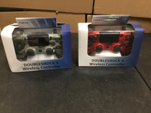 Lot of (2) Doubleshock 4 Wireless Controllers for PS4 - Appear New  - Lot 174