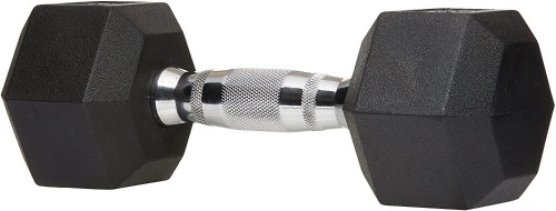 Amazon Basics Rubber Encased Hex Dumbbell 20 Lb   - Lot 800