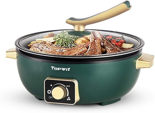 Topwit 3.5L Electric Hot Pot with Tempered Glass Lid and Adjustable Power Control   - Lot 594