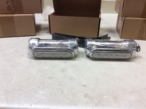 Lot of (6) Chrome Highway Bar Lights for Motorcycle, 2 Pack  - Lot 842