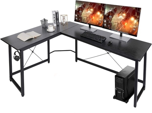 AuAg Modern L-Shaped 66" Computer Gaming Desk  - Lot 172