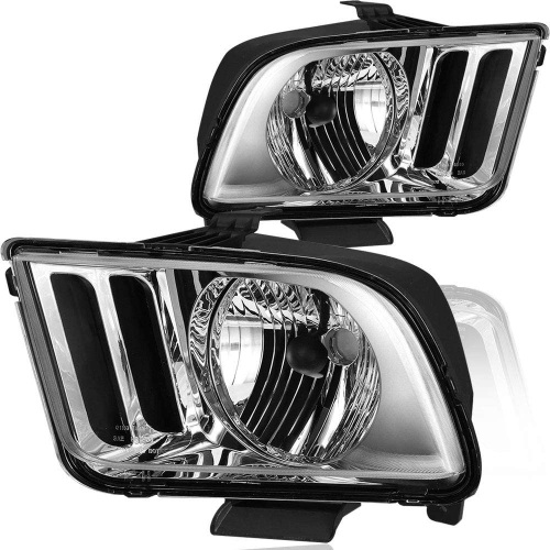 Headlight Assembly Pair Fit for 2005-2009 Ford Mustang   - Lot 144