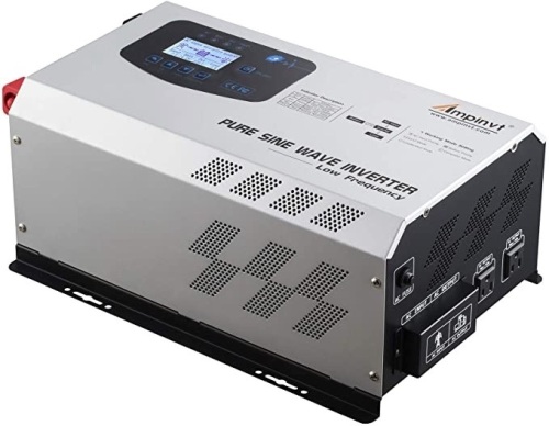 2000W Peak 6000W Pure Sine Wave Power Inverter Charger DC 12V to 120V AC Output Converter with LCD Display - Lot 49