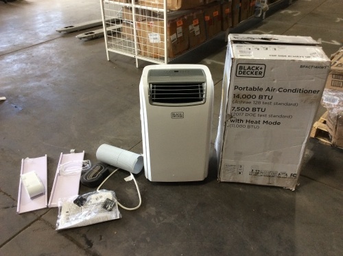 BLACK+DECKER 7,500 BTU Portable Air Conditioner with Heat  - Lot 121
