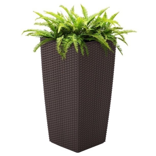 Indoor Outdoor Self-Watering Planter w/ Wheels, Water Gauge, Liner, Handles, Drainage Plug - Lot 1096