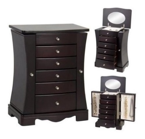 Wooden Jewelry Armoire w/ Mirror - Lot 1106