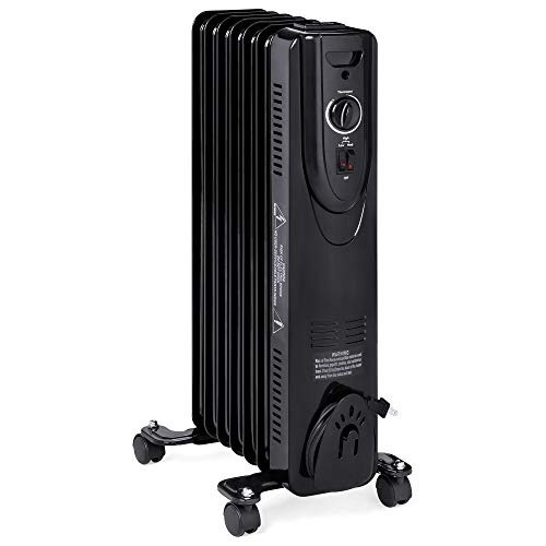 1500W Electric Energy-Efficient Radiator Heater w/Adjustable Thermostat, Safety Shut-Off - Lot 372