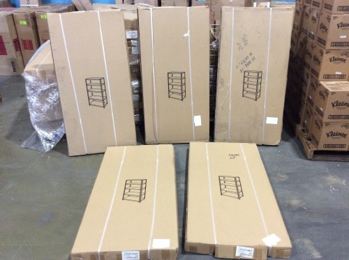 Lot of (5) 5-Tier Shelving Units - Lot 36