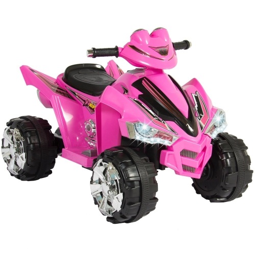 12V Battery Powered Electric 4-Wheeler Quad Atv Ride On Toy W/ 2 Speeds, Led Lights  - Lot 178