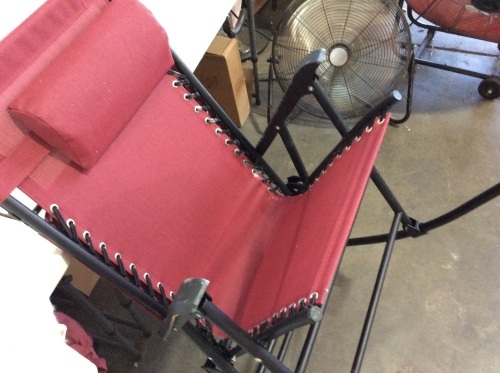 Foldable Zero Gravity Rocking Mesh Patio Lounge Chair w/Headrest Pillow   - Lot 191