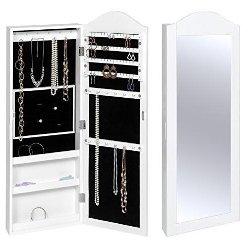 Wall Mounted Mirror Jewelry Cabinet Armoire - Lot 416