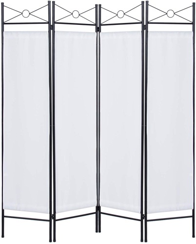 6ft 4-Panel Folding Privacy Screen Room Divider w/Steel Frame - Lot 917