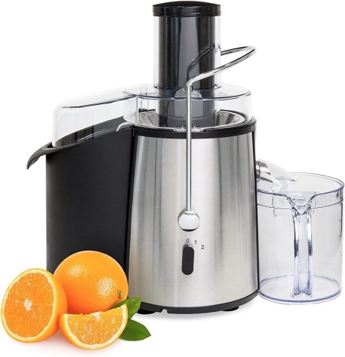 2-Speed 700-Watt Fruit Vegetable Power Juicer w/Wide Chute, Safety Lock Arm, Filter Basket, Stainless Steel - Lot 939