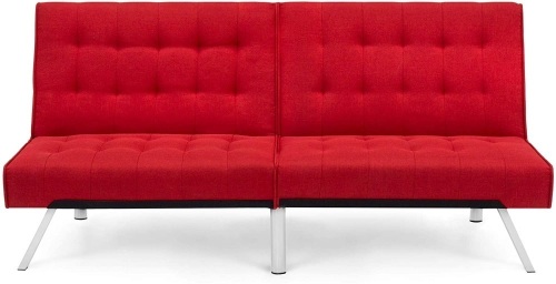 Modern Linen Futon Sofa Bed - Lot 361