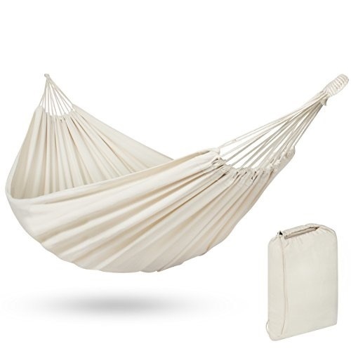 2-Person Brazilian Double Hammock Bed w/ Carrying Bag for Backyard - Lot 1146