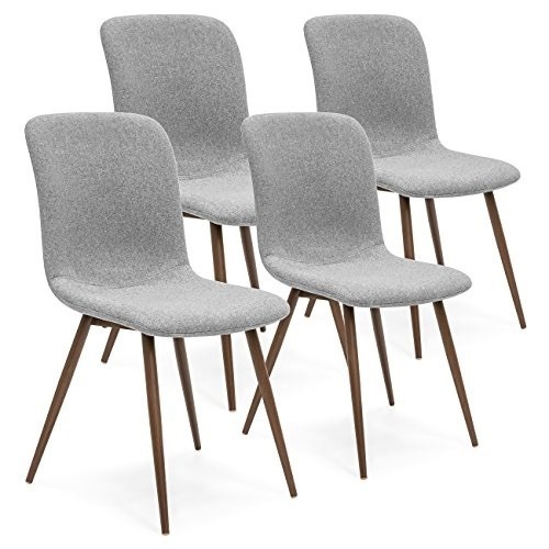 Set of 4 Mid-Century Modern Dining Room Chairs w/Fabric Upholstery - Lot 428