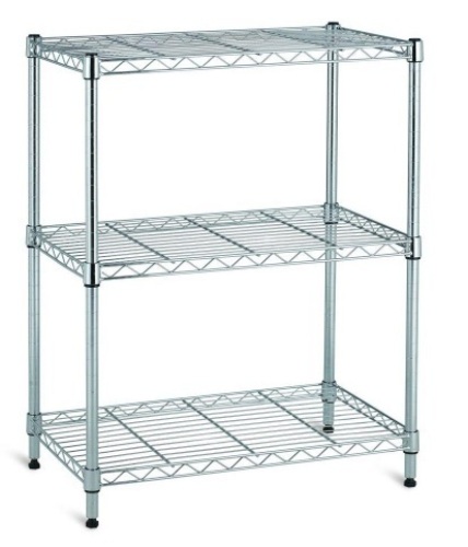 Lot of (2) Chrome 3-Tier Wire Shelving Units - Lot 464