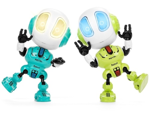 Lot of (4) Samesies Mini Talking Toy Robots w/ Interactive Voice Changer & Recorder, Posable Limbs  - Lot 823