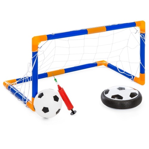Air Power Light Up Hover Disk Soccer Set w/ Power Soccer, Pump, Ball, Goal  - Lot 848