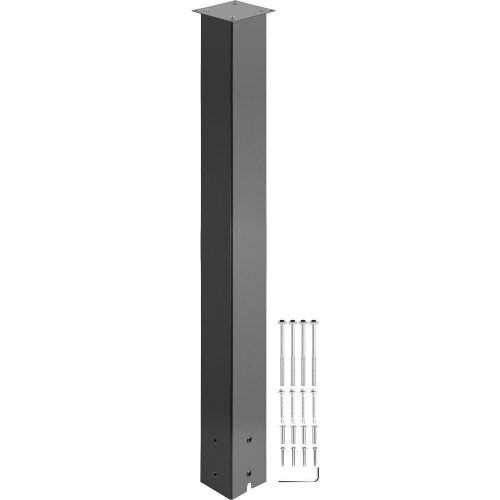VEVOR 43" Black Powder-Coated Mail Box Post Kit - Lot 497