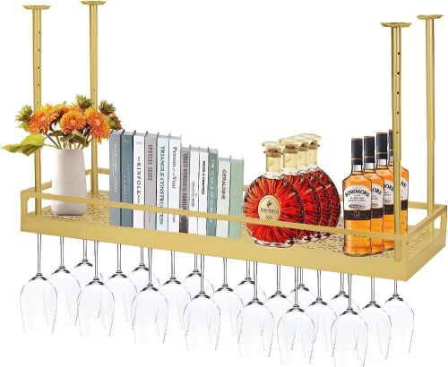 KEPMOGOH Hanging Ceiling Wine Glass Rack, 31.5"  - Lot 552