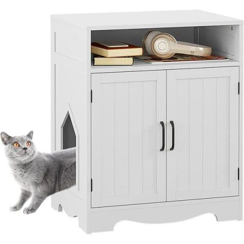 HOMEFORT Wooden Cat Litter Box Enclosure - Lot 561