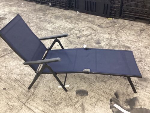 Set of 2 Outdoor Patio Chaise Recliner Lounge Chairs w/ Rust-Resistant Frame  - Lot 689