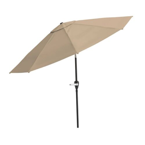 Pure Garden 10' Patio Umbrella with Auto Tilt, Sand  - Lot 721