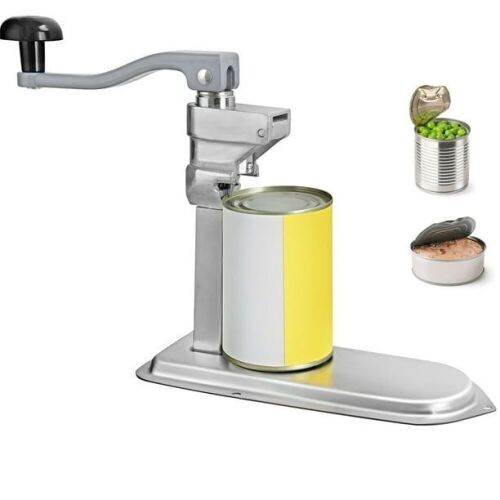 VEVOR 23.2" Long, Manual Table Can Opener for Up to 15.7" Tall, Fixed with Clamp or Screws, Ergonomic Swing Handle - Lot 482