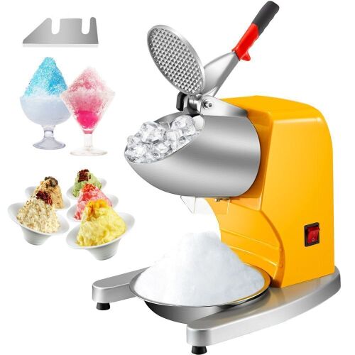 VEVOR 110V Electric Ice Shaver Crusher, 300W 1450 RPM with Dual Stainless Steel Blades 210LB/H - Lot 57