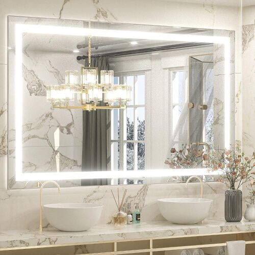 TETOTE 48 x 30 Anti-Fog Lighted Bathroom Mirror  - Lot 737