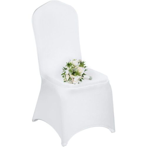 VEVOR 100 Pcs White Chair Covers Polyester Spandex  - Lot 316