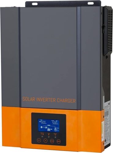 Y&H 2400W Solar Hybrid Inverter DC24V to AC230V,Off-Grid Pure Sine Wave Inverter with 80A MPPT Solar Charger+AC Charger,Max PV 3000W DC130-430V Input,fit for 24V Lead-Acid/Lithium Battery  - Lot 329