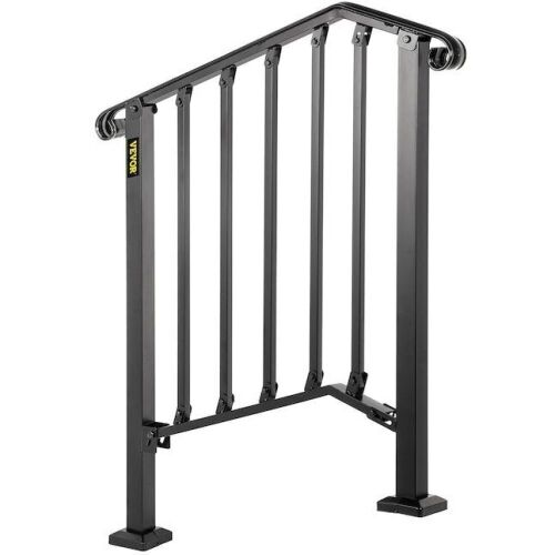 Wrought Iron Handrail for Outdoor Steps, Fits 2 or 3 Steps  - Lot 349