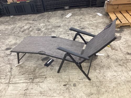 Set of 2 Outdoor Patio Chaise Recliner Lounge Chairs w/ Rust-Resistant Frame  - Lot 513