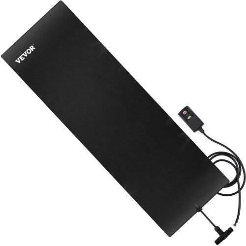 VEVOR 20in x 5ft Walkway, 120V Ice, PVC Heated 6ft Power Cord, Slip-Proof, Ideal Winter Outdoor Snow Mat, 2'' per Hour Melting Speed, Black - Lot 188
