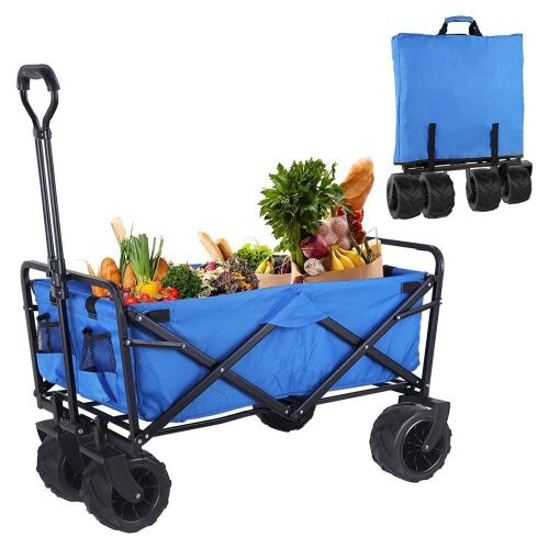 Folding Wagon Cart with All-Terrain Wheels, Carry Bag - Lot 121
