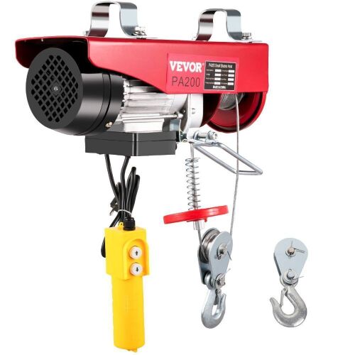 VEVOR Electric Wire Cable Hoist Winch Engine Crane Overhead Remote Lift - Lot 352
