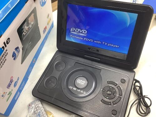 13.9" Portable DVD Player with LED Screen  - Lot 389
