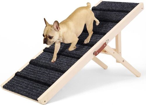 TOFUUMI Folding Pet Ramp for Elevated Surface Between 15"-22" for Small & Medium Dogs  - Lot 744