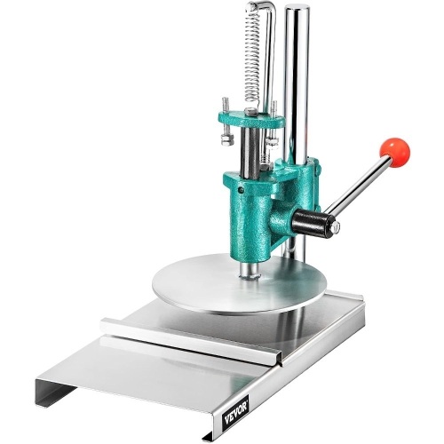 VEVOR 7.9" Pizza Dough Press Machine w/Dual Plates, 200mm Stainless-Steel    - Lot 434