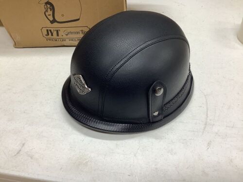 SWSAL Motorcycle German Leather Half Face Helmet - Lot 511