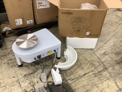 9.8" Electric Pottery Wheel - Loose Wires, Needs Repair  - Lot 376