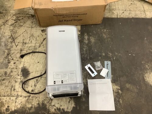VEVOR Jet Hand Dryer - For Parts or Repair  - Lot 392