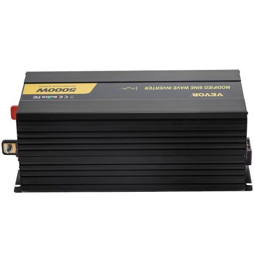 VEVOR 5000W Modified Sine Wave Inverter, DC 48V to AC 120V Car Converter, with LCD Display, Remote Controller, LED Indicator, AC Outlets - Lot 103