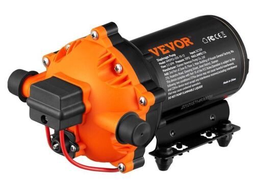 VEVOR 12V Water Pressure Diaphragm Pump Self-Priming Pump 70 PSI 5.5 GPM Boat RV - Lot 437